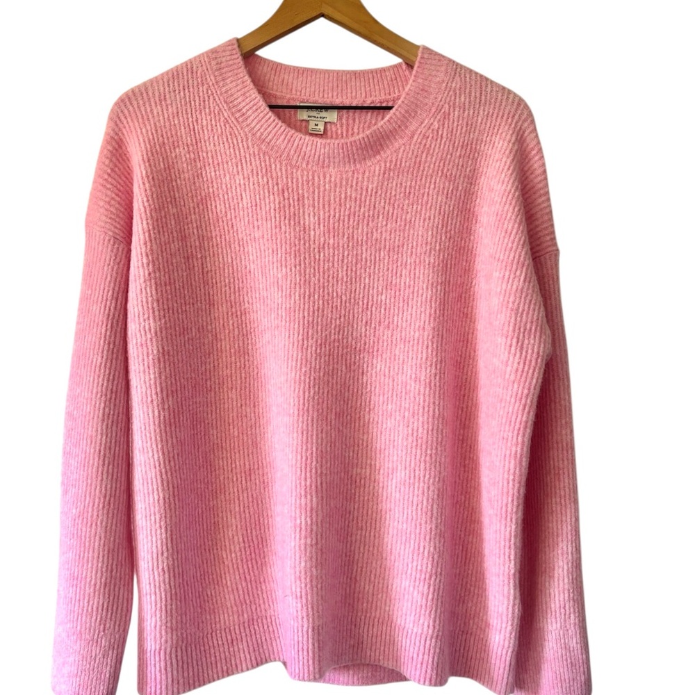 J. Crew Pink Crew Neck Sweater Cozy and Versatile